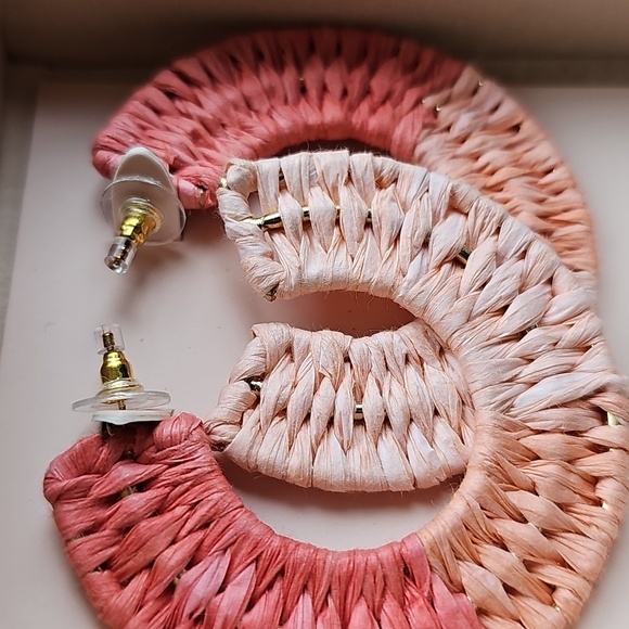 Mignonne Gavigan Raffia Wrap Hoop Earrings - Picture 4 of 4